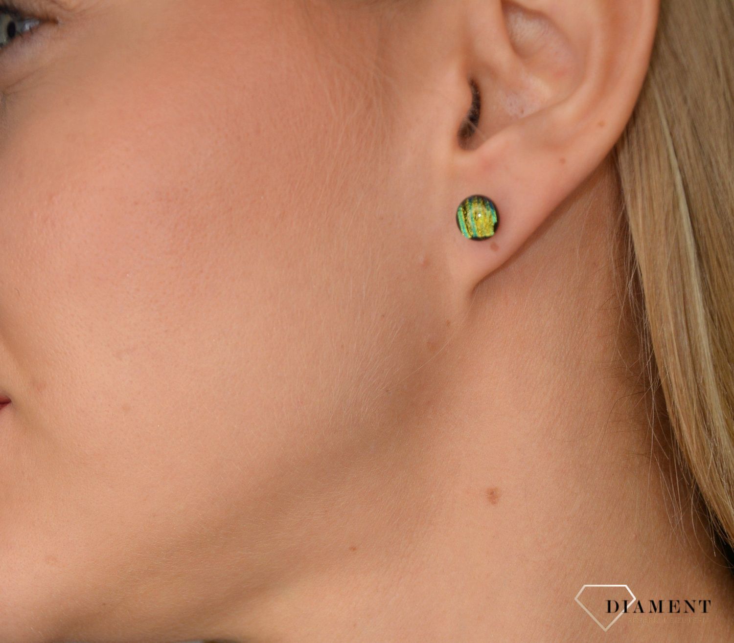 Kolczyki srebrne szkło weneckie kolorowe Murano 01.jpg